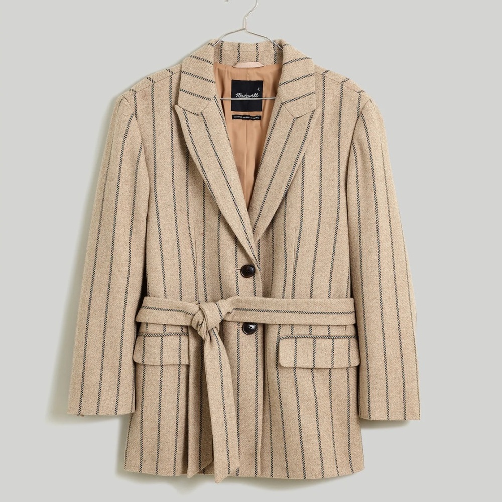 Madewell Bedford Oversized Belted Blazer, NWT